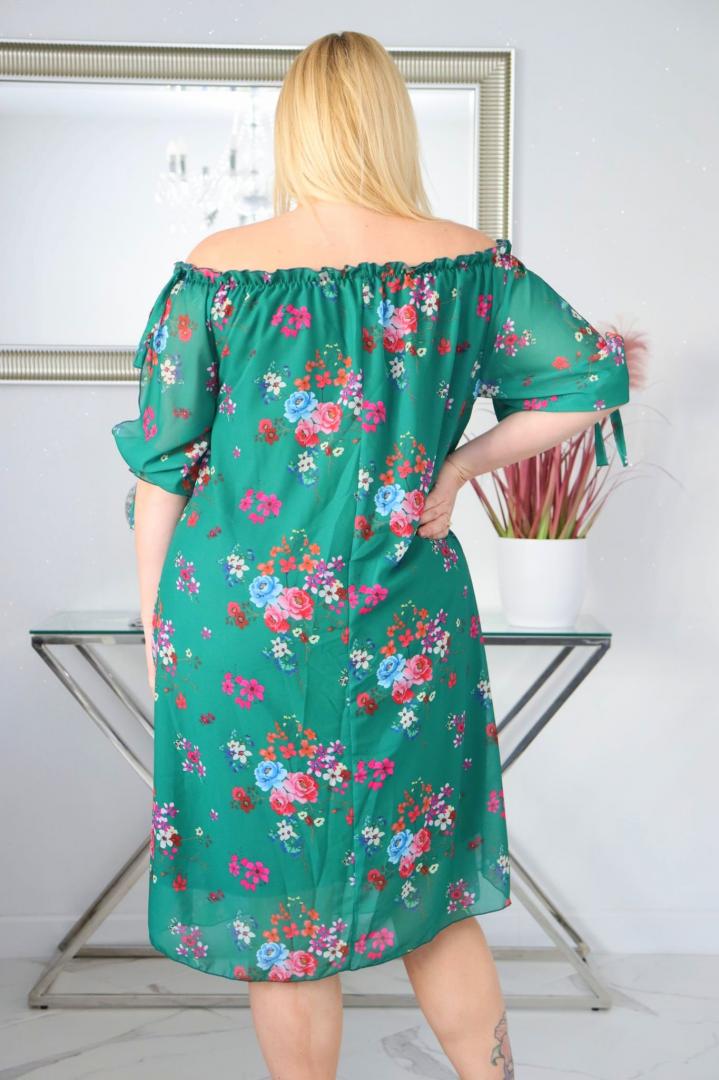 Sukienka Anabela zwiewna szyfonowa tkanina HISZPANKA wzór nr 3 - obrazek 5