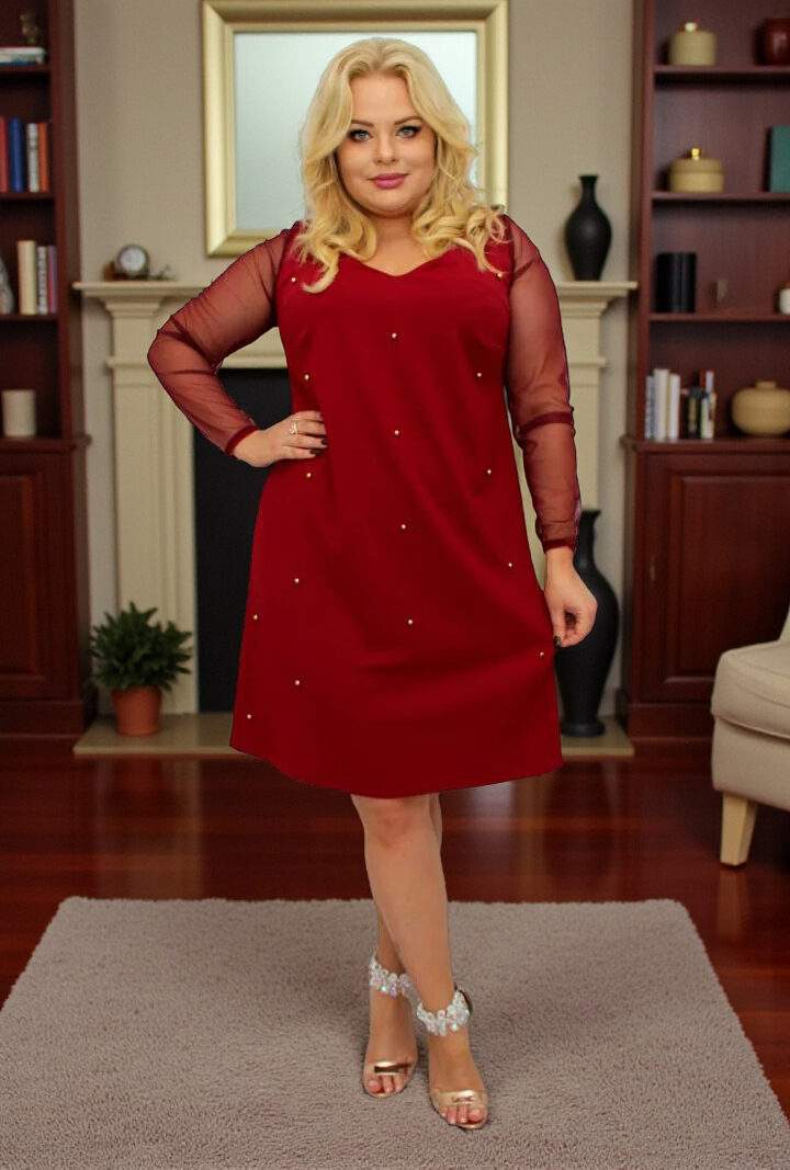 Perła Stylu: odkryj sukienkę Perla, która podkreśli Twoje piękno! Bordo