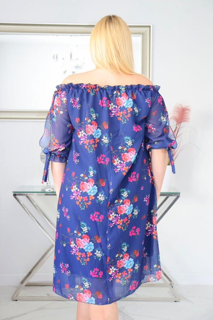 Sukienka Anabela zwiewna szyfonowa tkanina HISZPANKA wzór nr 1 - obrazek 5