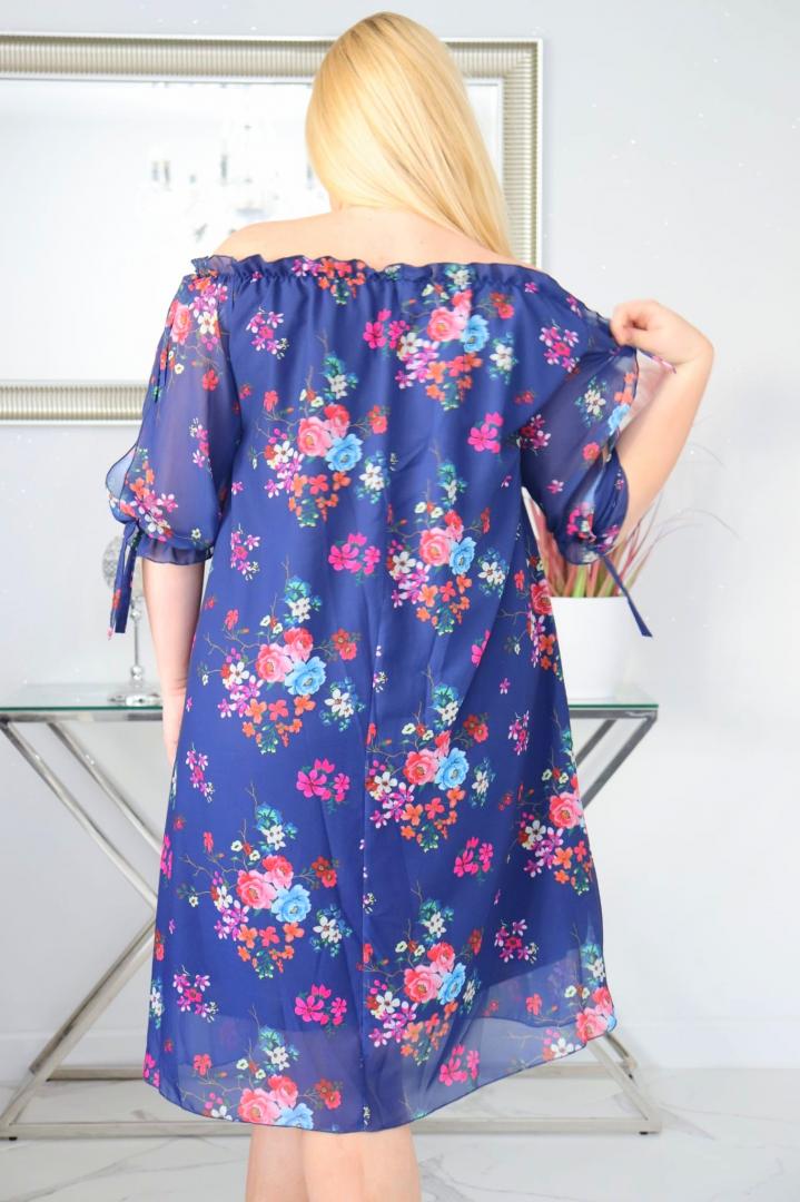 Sukienka Anabela zwiewna szyfonowa tkanina HISZPANKA wzór nr 1 - obrazek 4