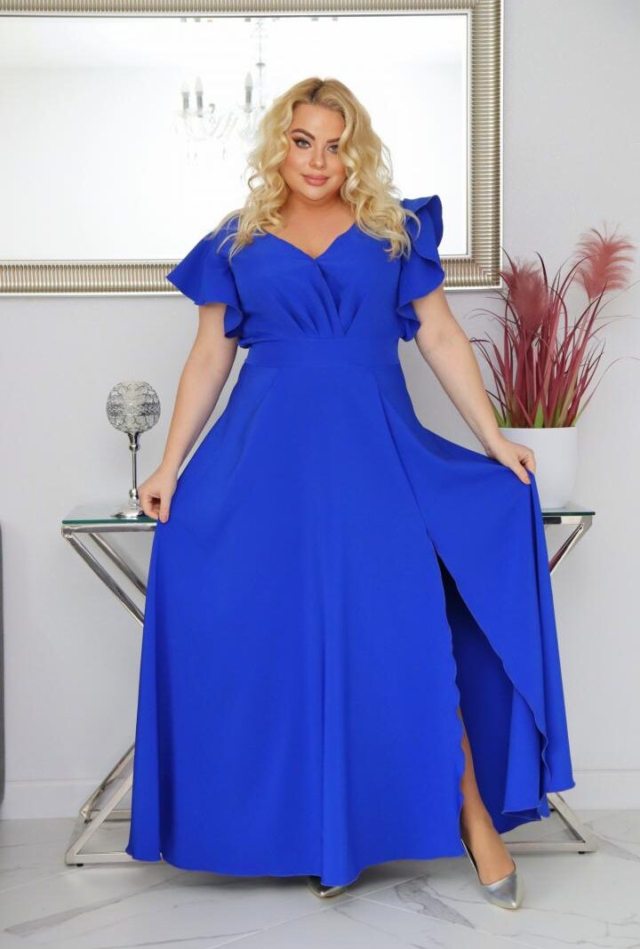 Sukienka Colette rozkloszowana kopertowy dekolt - Zanim kupisz, zobacz film, który pokazuje jak pięknie się układa. CHABROWA