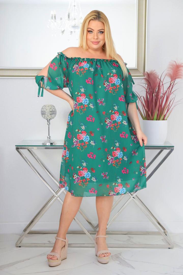 Sukienka Anabela zwiewna szyfonowa tkanina HISZPANKA wzór nr 3