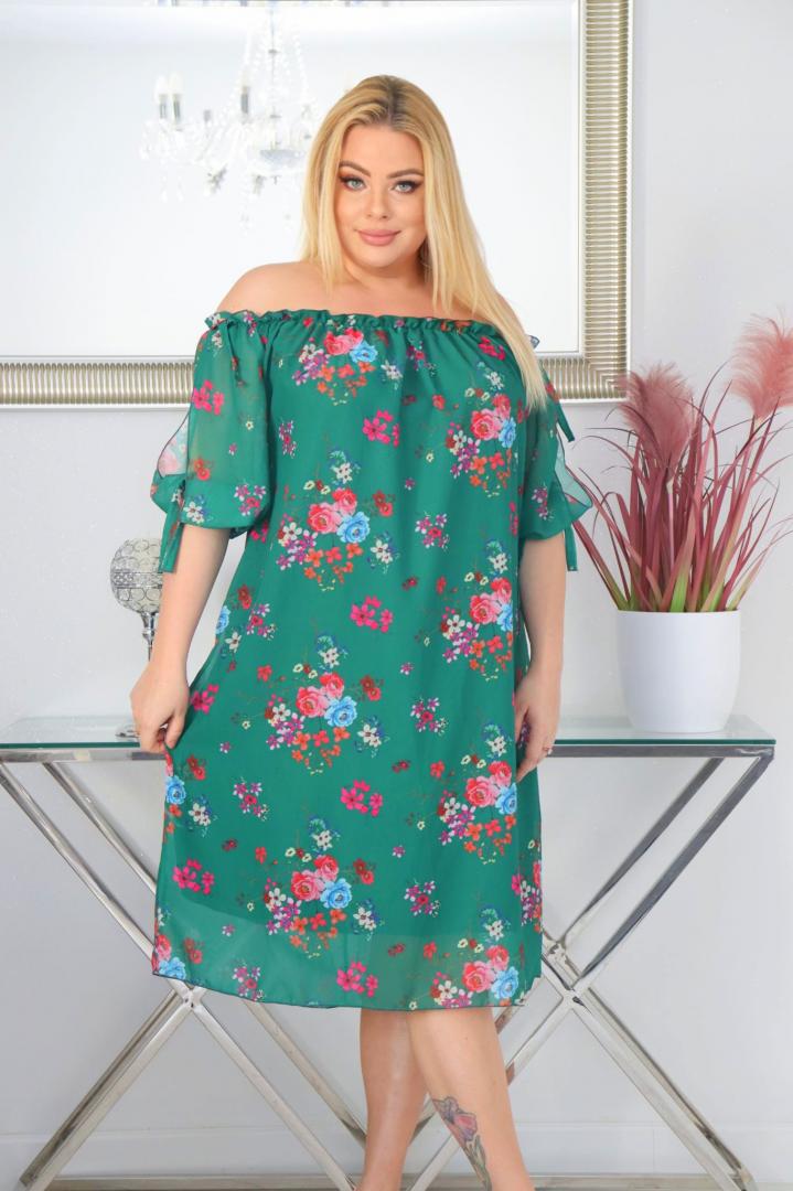 Sukienka Anabela zwiewna szyfonowa tkanina HISZPANKA wzór nr 3 - obrazek 3