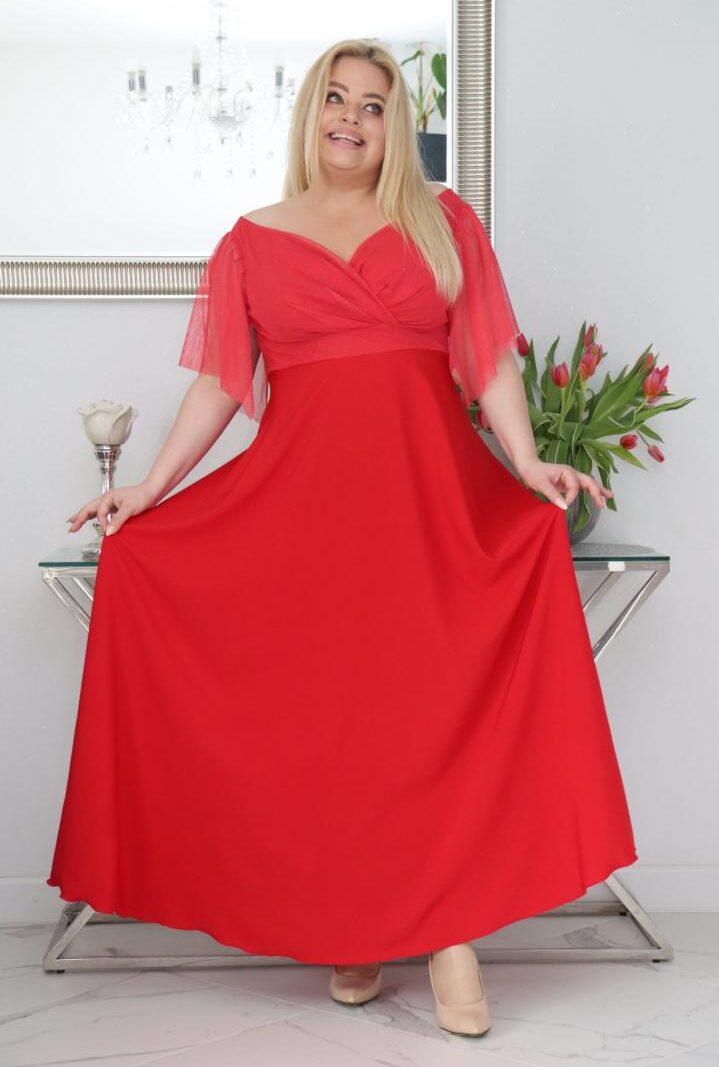 Moira – klasyczna sukienka maxi, która nigdy nie wychodzi z mody! CZERWONA