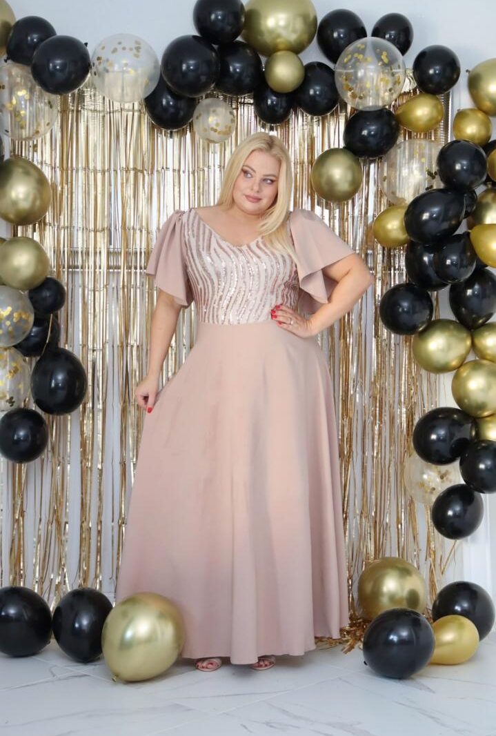 Sukienka "Amelia" – luksusowy blask cekinów, idealna na wielkie wyjścia! ZŁOTA PROMOCJA