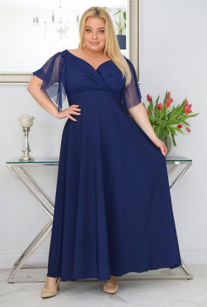 Moira – klasyczna sukienka maxi, która nigdy nie wychodzi z mody! GRANATOWA