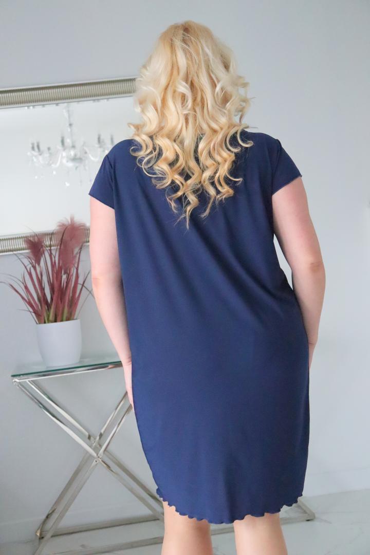 Sukienka Kama do noszenia soute lub z narzutkami granatowa - obrazek 5