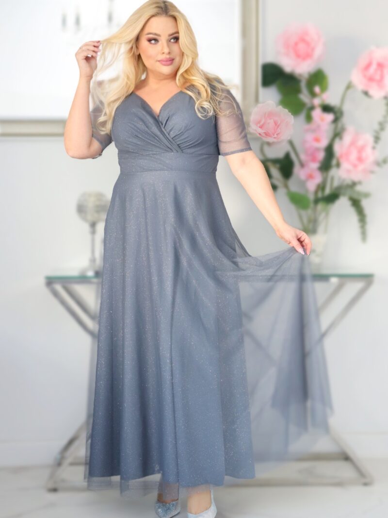 Zanzilla maxi GLAMOUR dół z rozkloszowaniem. Brokat bez obsypywania. Idealnie! Grafitowa.