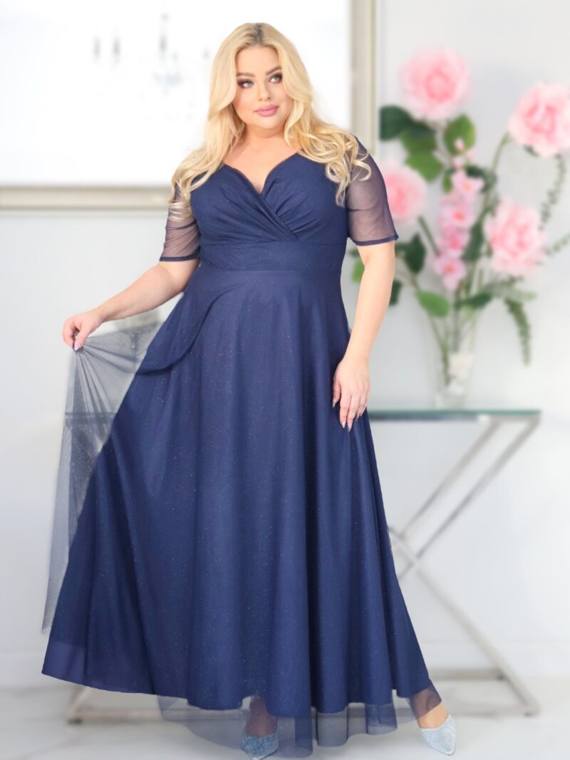 Zanzilla maxi GLAMOUR dół z rozkloszowaniem. Brokat bez obsypywania. Idealnie! Granatowa.