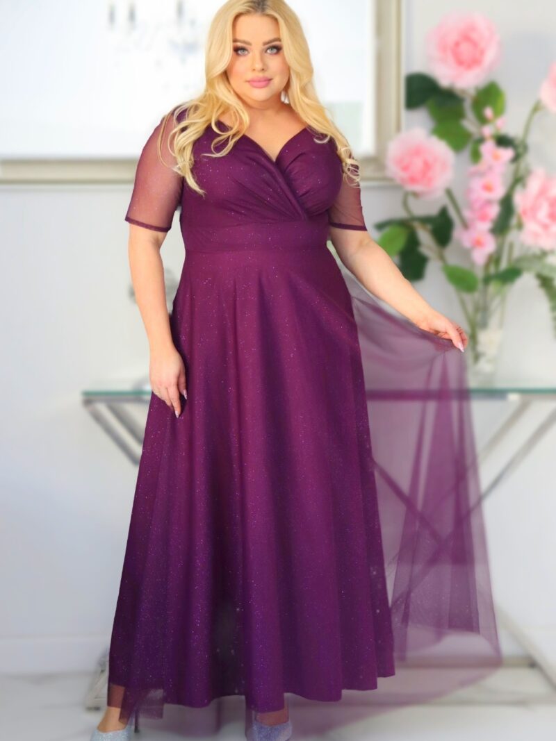 Zanzilla maxi GLAMOUR dół z rozkloszowaniem. Brokat bez obsypywania. Idealnie! Fioletowa.